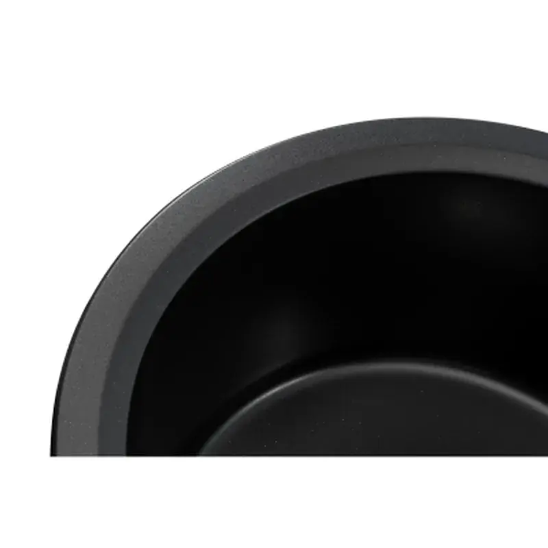 Мийка кухонна GRANADO RONDA black shine з сифоном (470*490mm.) (gr2201) - фото 4