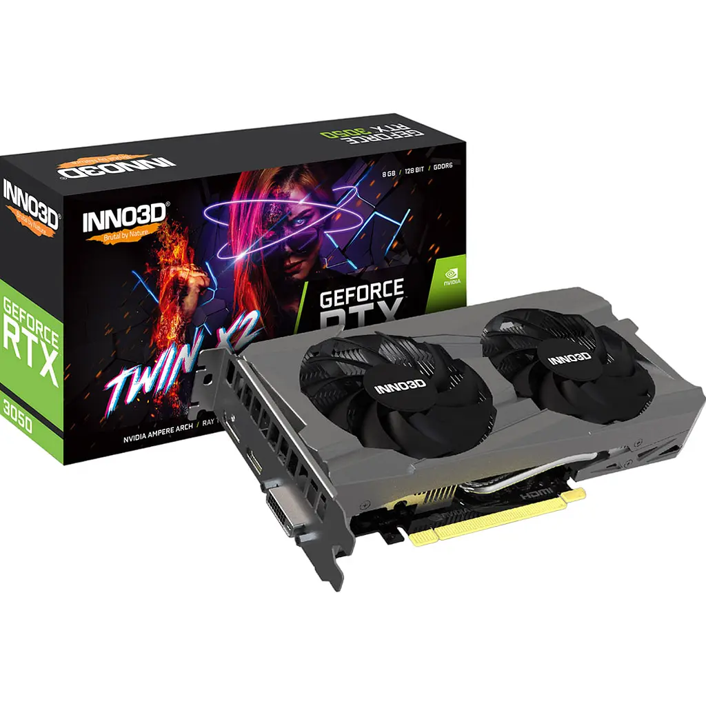 Видеокарта Inno3D GeForce RTX 3050 Twin X2 [N30502-08D6-1711VA41] [99564] - фото 1