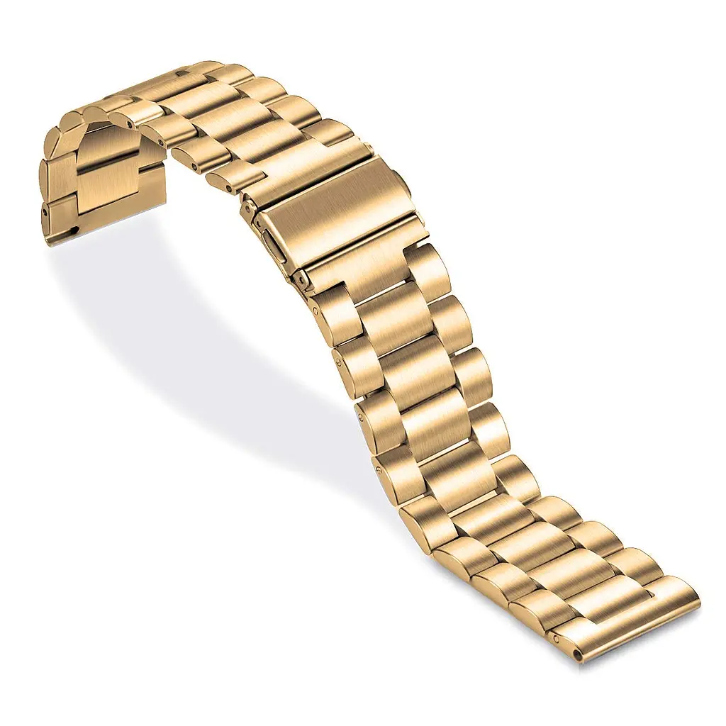 Ремінець BeWatch 20 мм сталевий браслет для Xiaomi Amazfit Bi /GTS/GTR 42 мм Gold (1110428) - фото 2