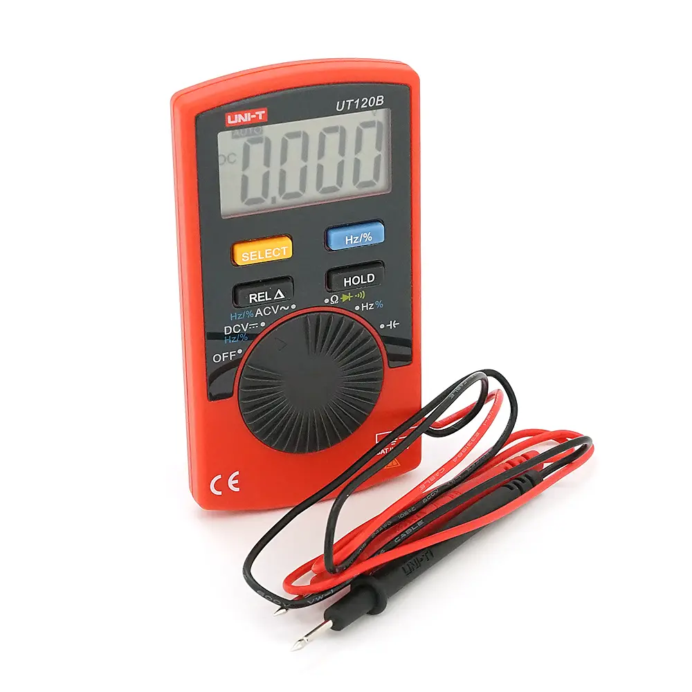 Мультиметр UNI-T UT120B: вимірювання V A Ω C Hz °C. Функції True RMS продзвінку тест діодів перевірка транзисторів. Габарити 110×58×11 мм - фото 4