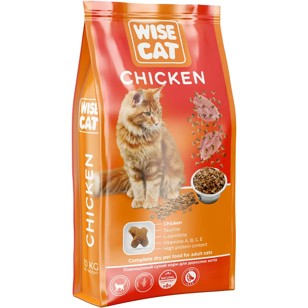 Сухий корм для кішок Wise Cat Chicken 400 г (4820111141715)