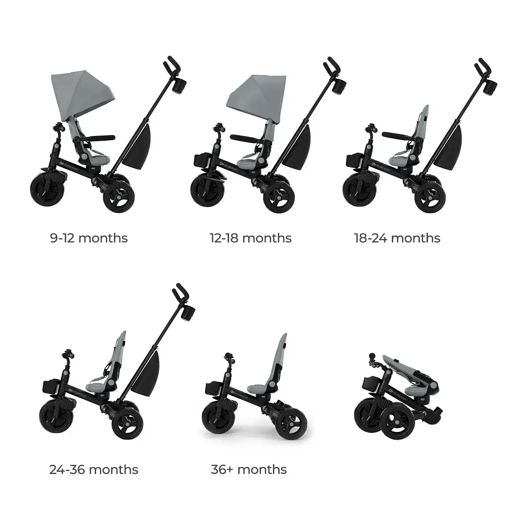 Триколісний велосипед Kinderkraft Aveo 2 Plus Grey (KRAVEO02GRY0000)  - фото 11