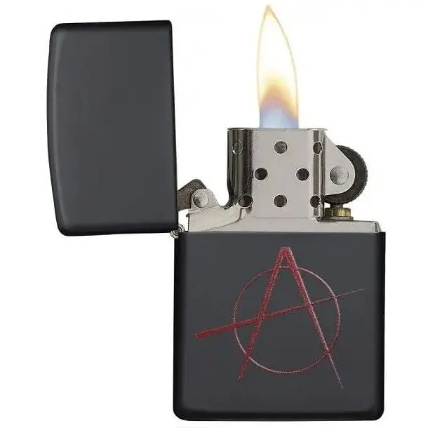 Зажигалка Zippo BLACK MATTE ANARCHY - фото 2
