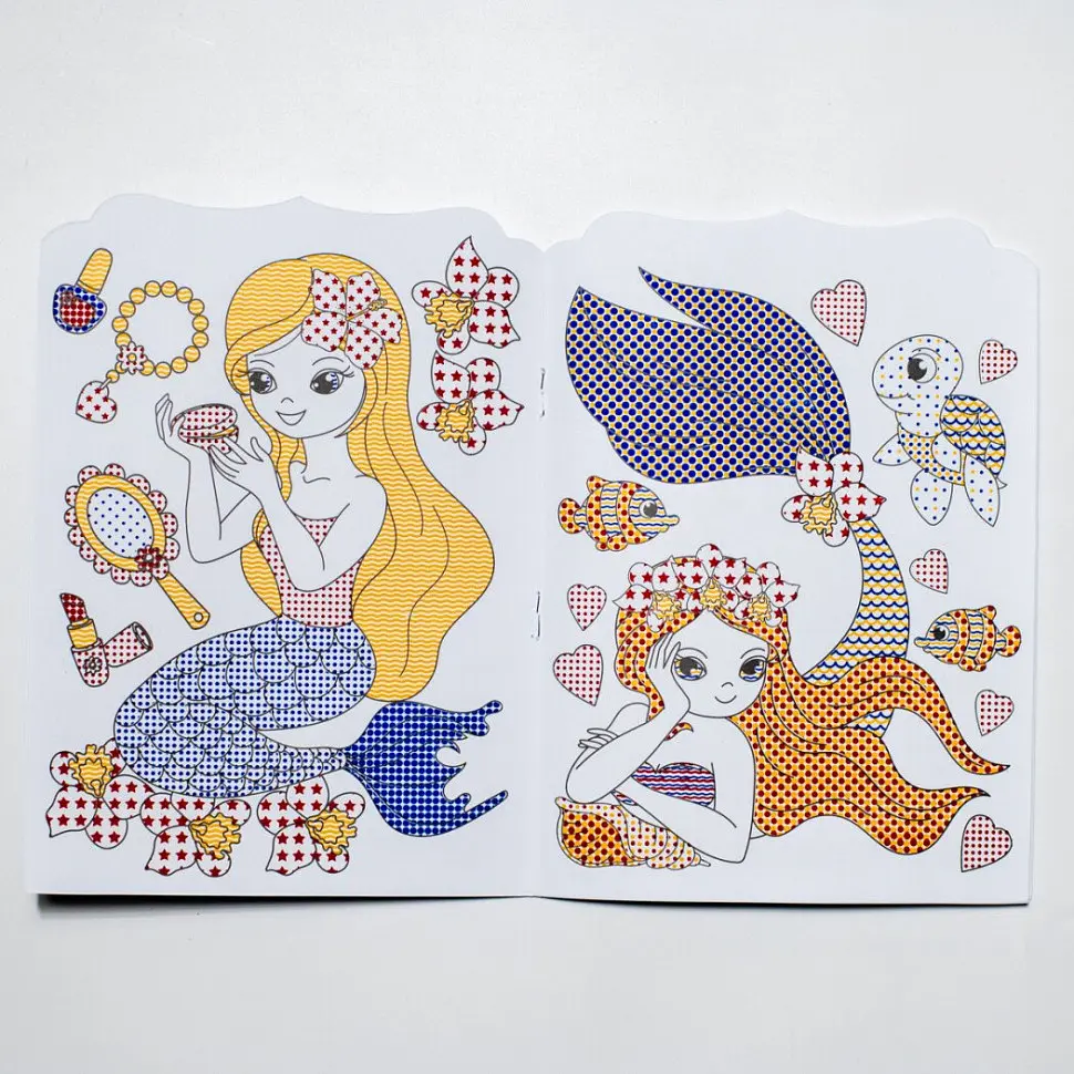 Водная раскраска "Русалки" Ранок 10171027, 8 страниц, 19 наклеек - фото 4