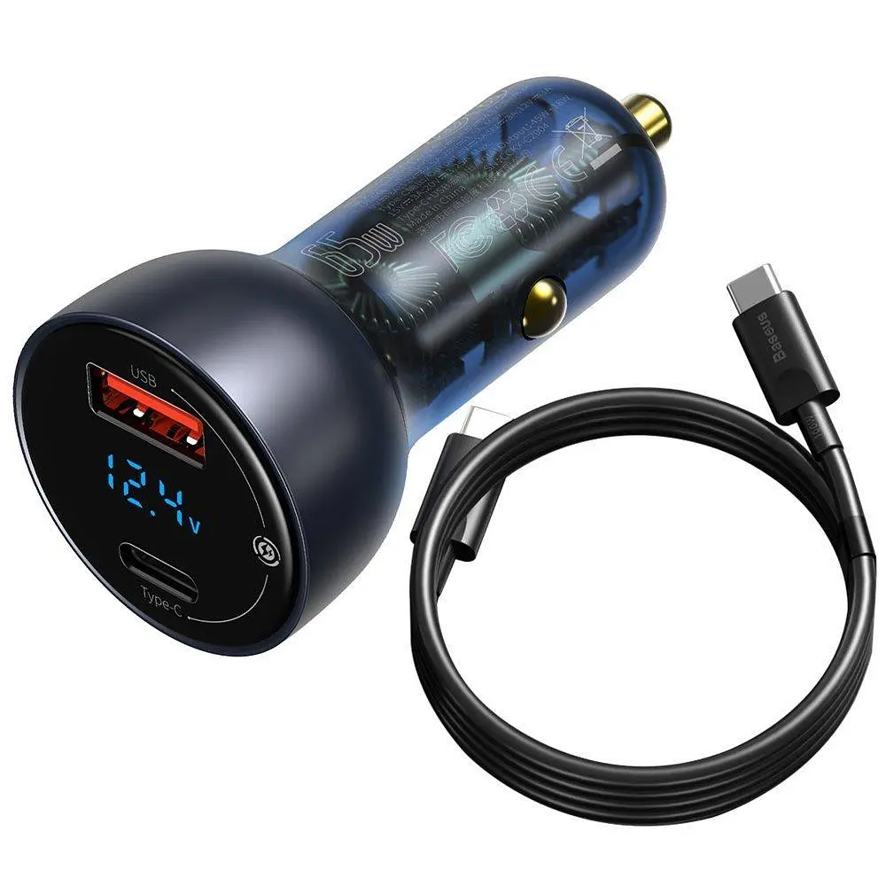 Автозарядне Baseus Particular Digital Display PPS 65 W 2 порти