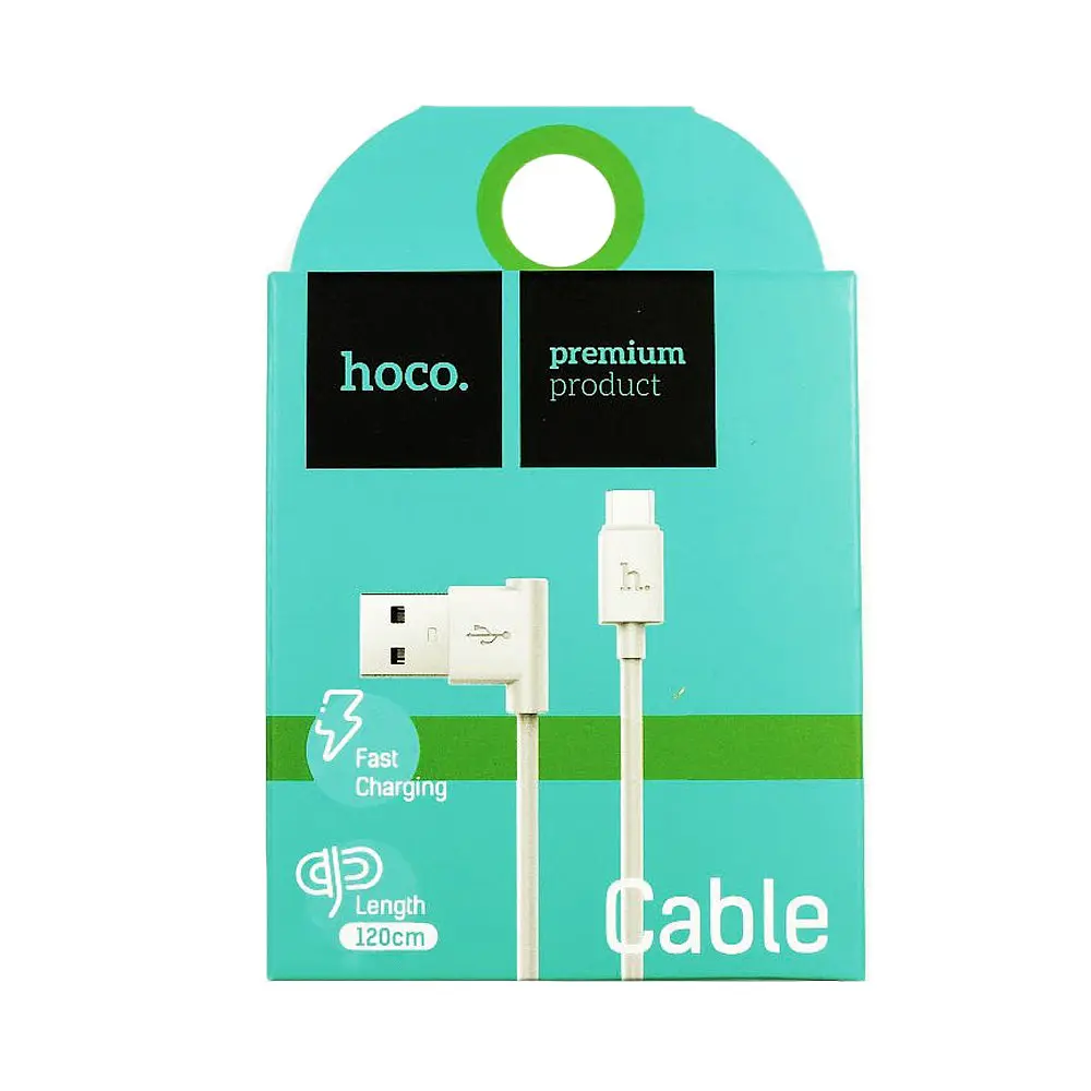 Кабель Hoco UPM10 L shape changing cable for Micro USB White - фото 2