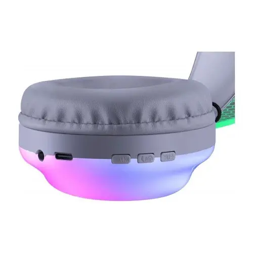 Навушники бездротові Defender FreeMotion B651, White/Grey, Bluetooth, Mini jack 3.5 мм, USB-C, мікрофон, 32 Ом, 105 дБ, RGB-підсвічування, радіус дії до 10 м, час роботи до 14 год (63651) - фото 6
