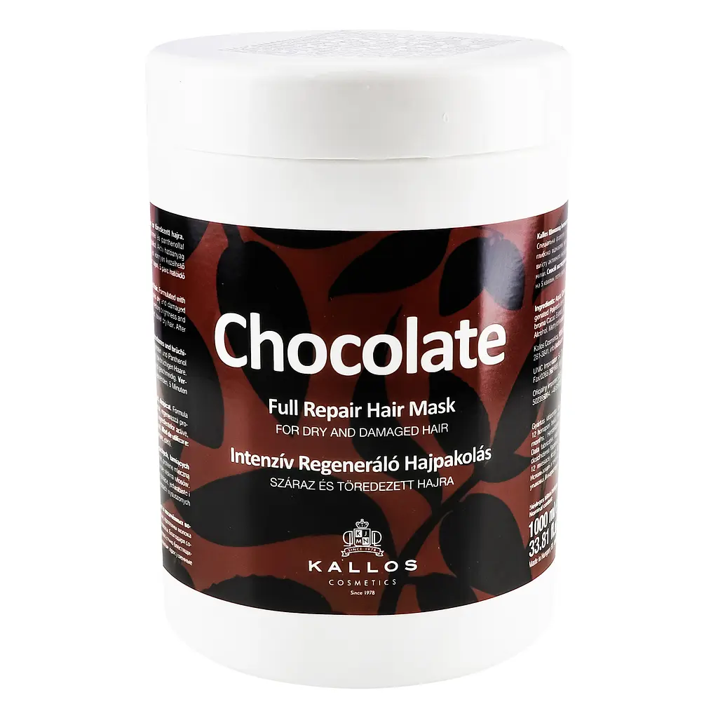 Маска для поврежденных волос Kallos Cosmetics Chocolate Mask восстанавливающая,1 л - фото 3