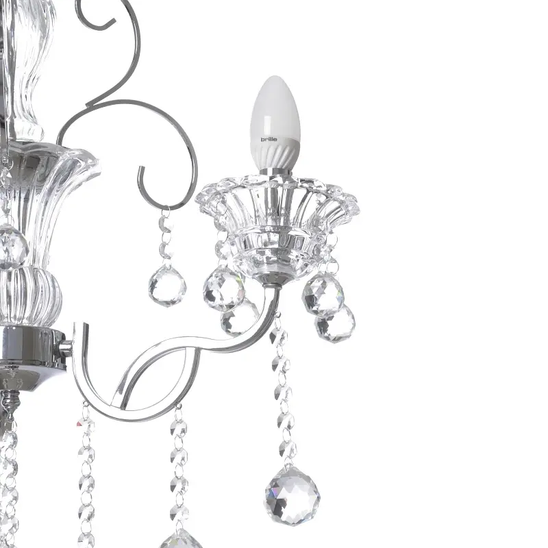 Люстра свеча Brille подвесная хрустальная E14 60W (BCL-656S/3) - фото 3