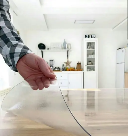 Силіконова скатертину М'яке скло Soft Glass Покриття для меблів 2.4х1.0м (товщина 1.0 мм) Матова - фото 5