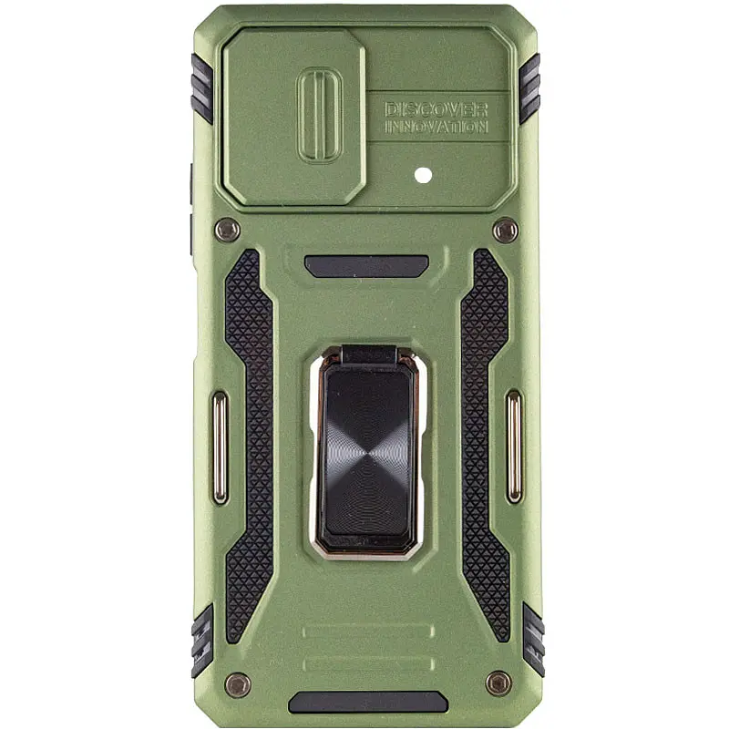 Ударопрочный чехол Camshield Army Ring для Xiaomi Poco X5 5G / Note 12 5G Оливковый / Army Green - фото 2