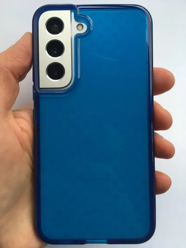 Оригінальний протиударний чохол Tech21 Evo Check для Samsung Galaxy S22 (6.1") Blue (T21-9408) - фото 7