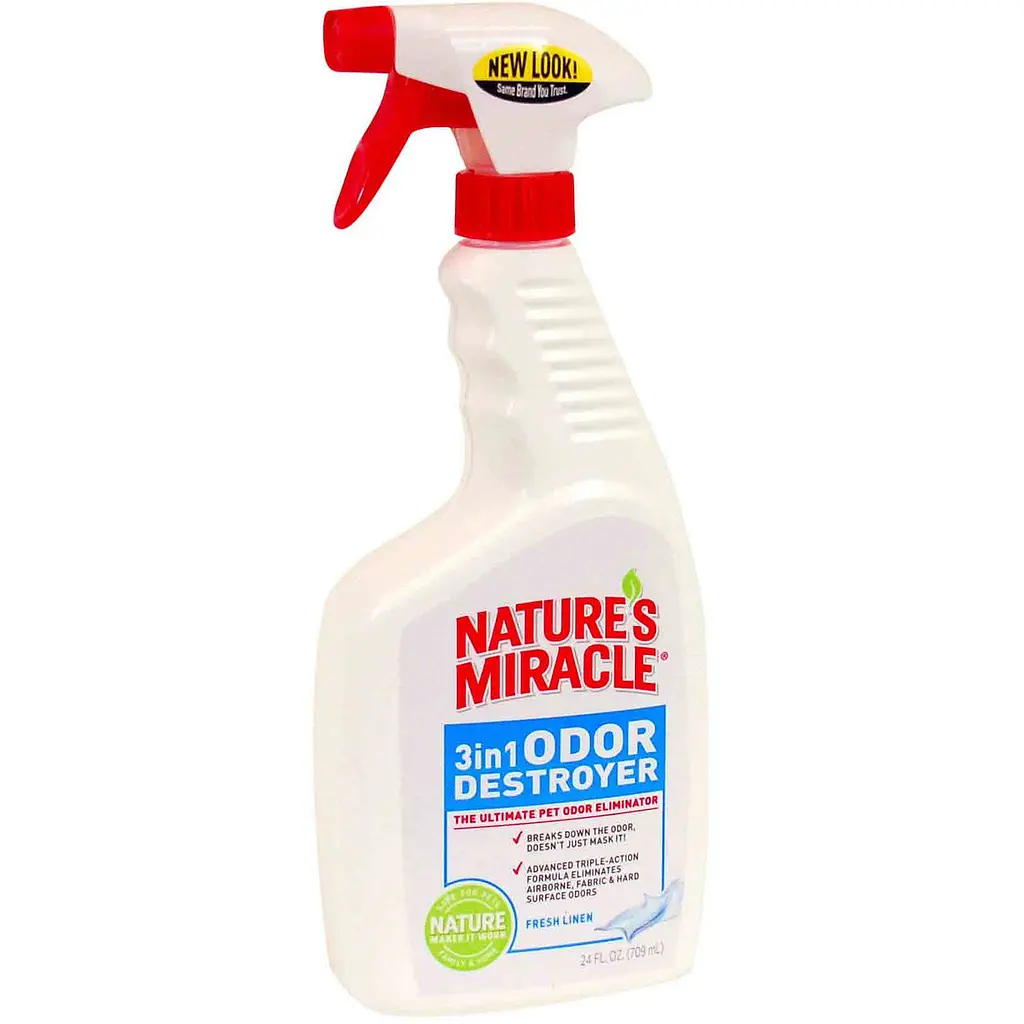 Спрей 8in1 для усунення запахів Nature`s Miracle Odor Destroyer Fresh Linen 3in1, з ароматом свіжої білизни, 710 мл - фото 2