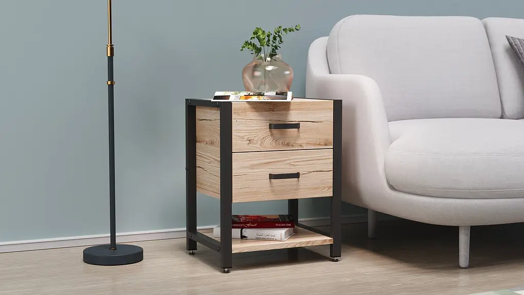 Тумба універсальна Ferrum-decor Вів'єн 2/1 50x41x40 чорний ДСП Дуб Сан-Марино 16мм (FRD-104172) - фото 5
