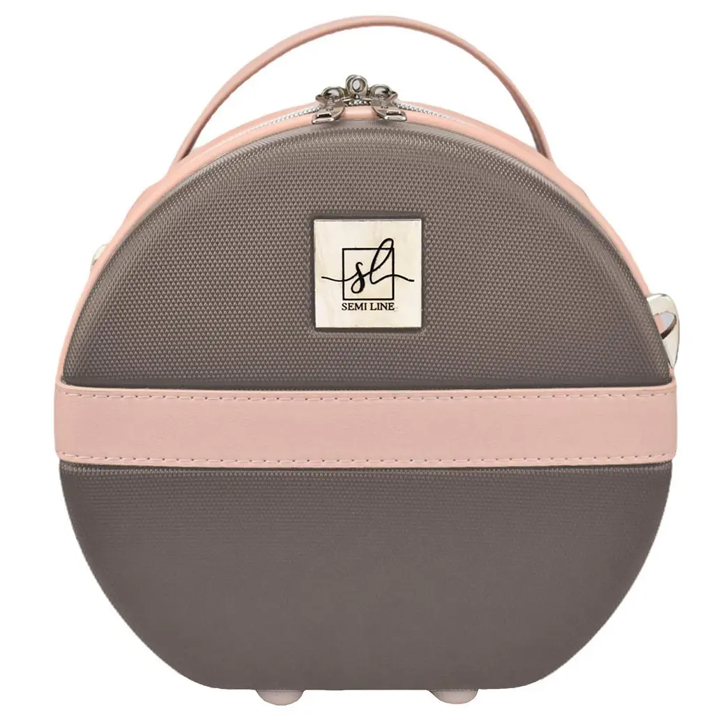 Бьюті-кейс Semi Line 5L Brown/Pink Cream (T5673-1), Коричневий - фото 4