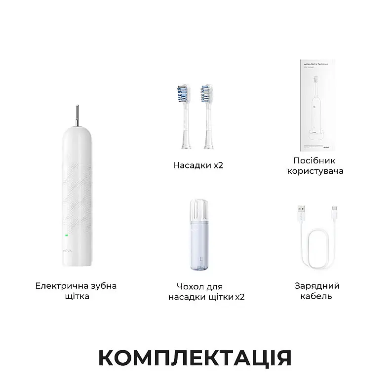 Електрична зубна щітка Mova Fresh White (ATB13A-WH) - фото 2