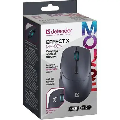 Комп'ютерна мишка Defender Effect X MS-095 Wireless Black (52095) - фото 6