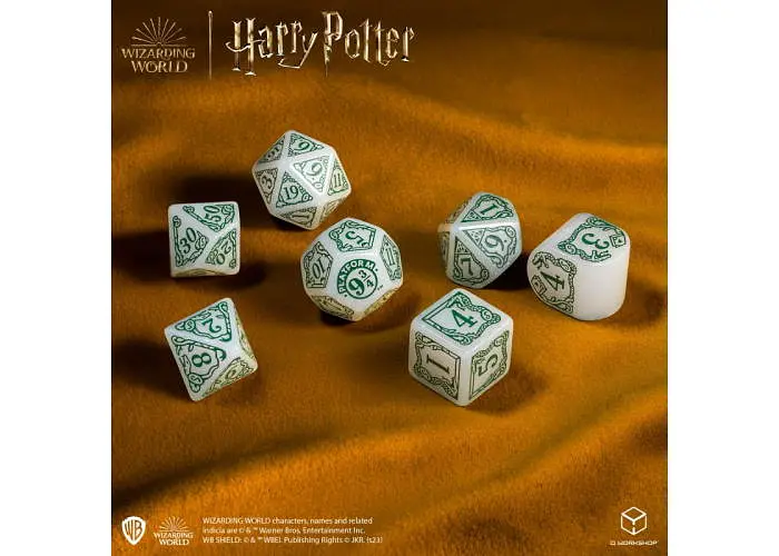 Набор кубиков Harry Potter. Slytherin Modern Dice Set - White , 7 шт. (190142/2023/2/B) - фото 3