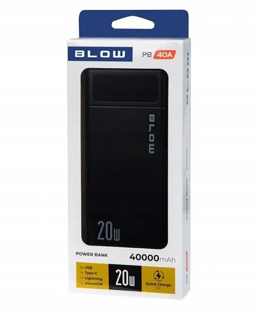Внешний аккумулятор BLOW PB-40A 40000 mAh 20 W Power Bank - фото 2
