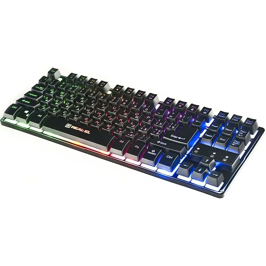 Клавиатура REAL-EL Gaming 8710 TKL Backlit USB black (EL123100030) - фото 3