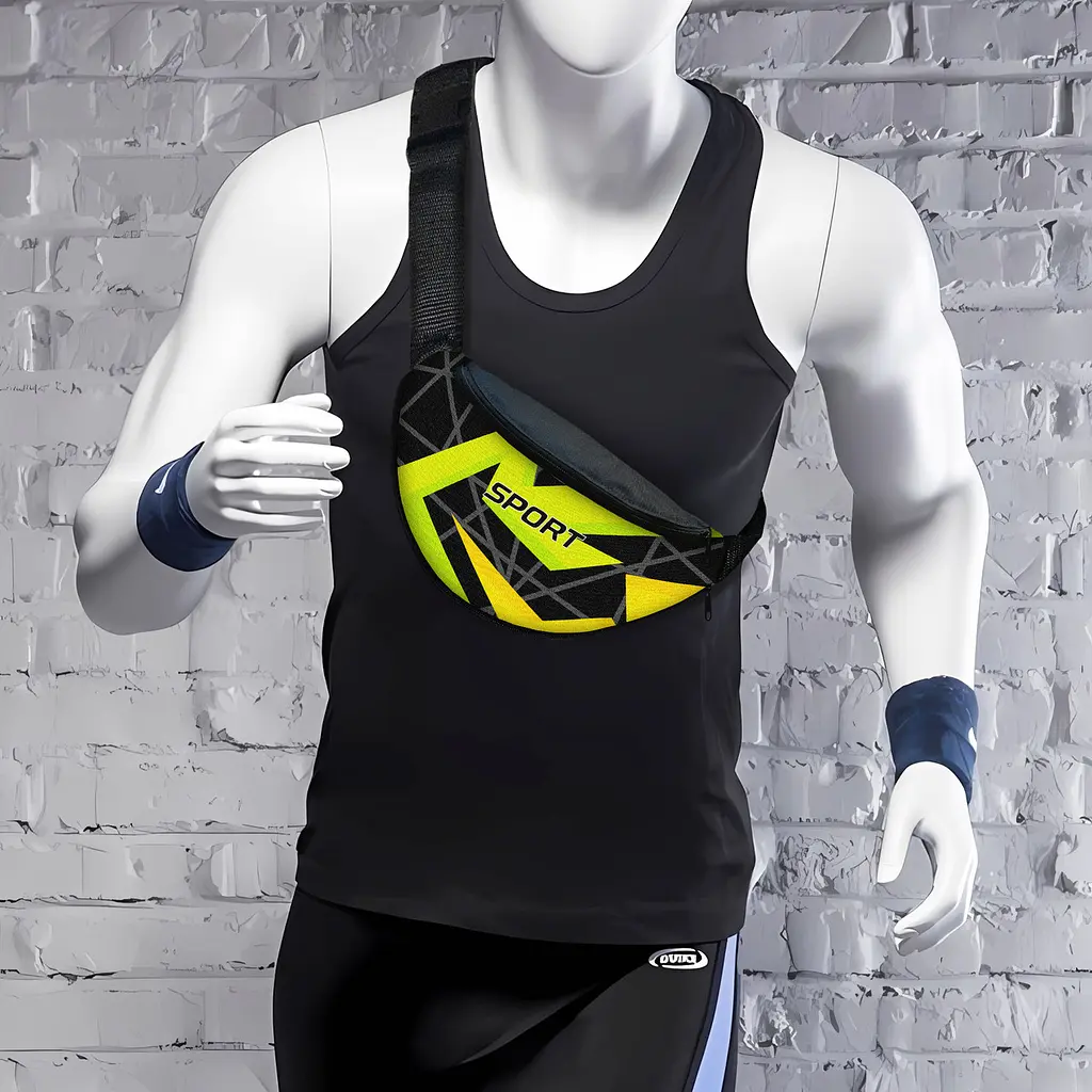 Сумка-бананка Sport мужская/женская спортивная 32×16 см с расширителем поясная сумка или сумка через плечо (3752) - фото 2