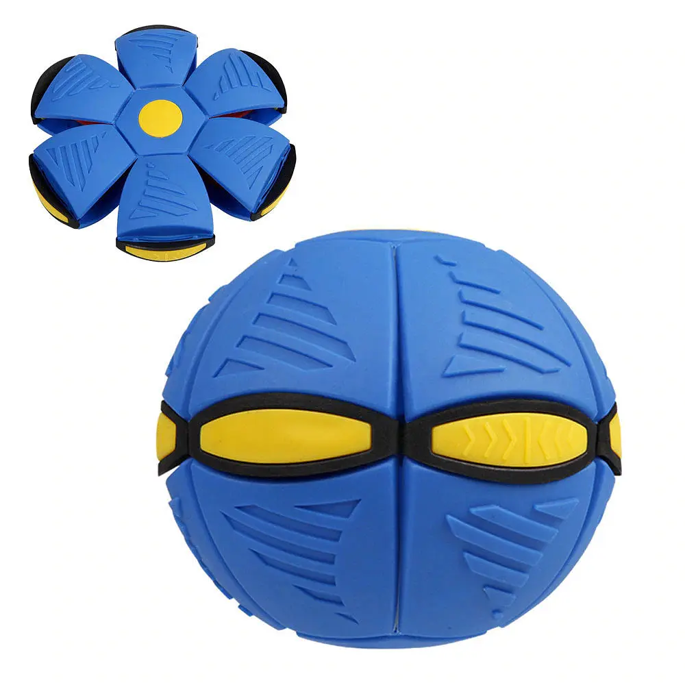 Літаючий м'яч трансформер LED фрісбі тарілка Blast Ball disk синій