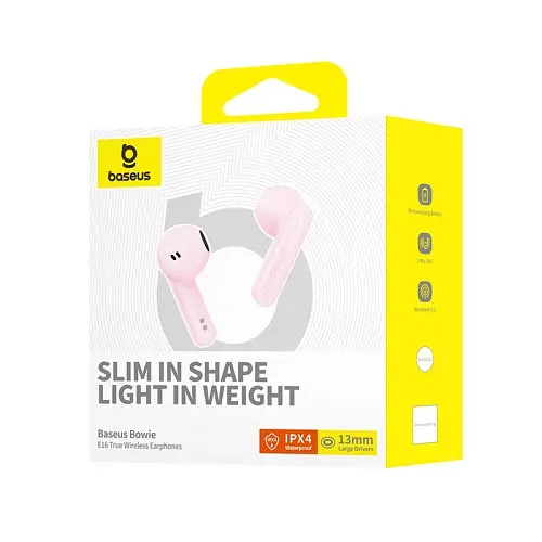 Навушники Baseus Bowie E16 True Wireless Earphones рожеві A00061900413-01 - фото 4
