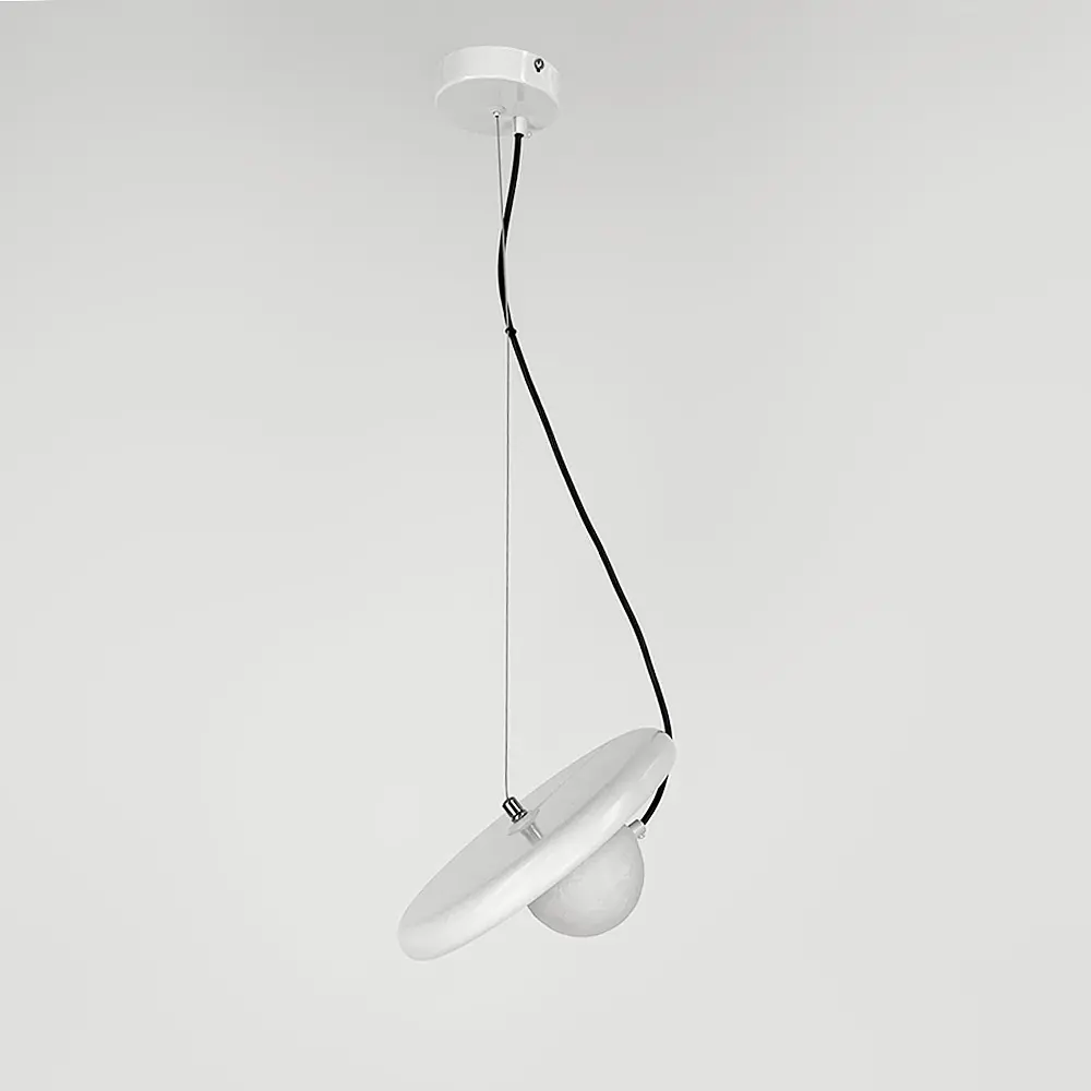 Підвіс із білим корпусом та білим плафоном на магніті | Арт. A 166D-250 WT | Line F - фото 2