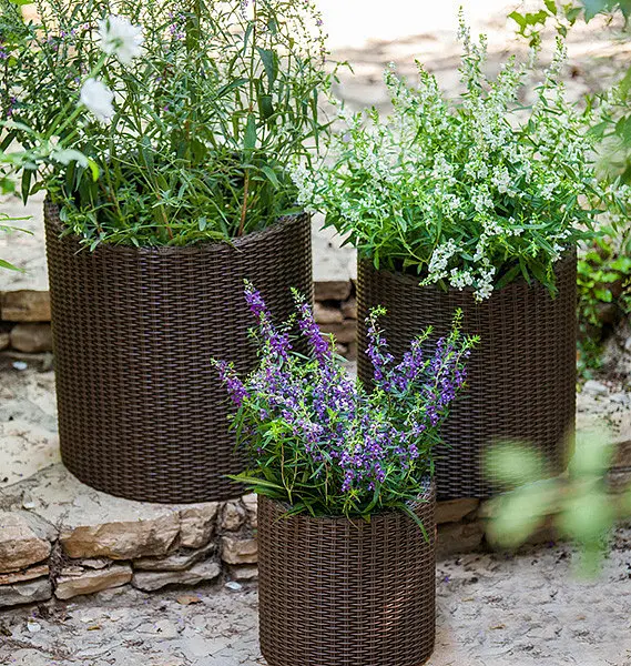 Горщик для квітів Keter 7 л Cylinder Planter Small коричневий - фото 7