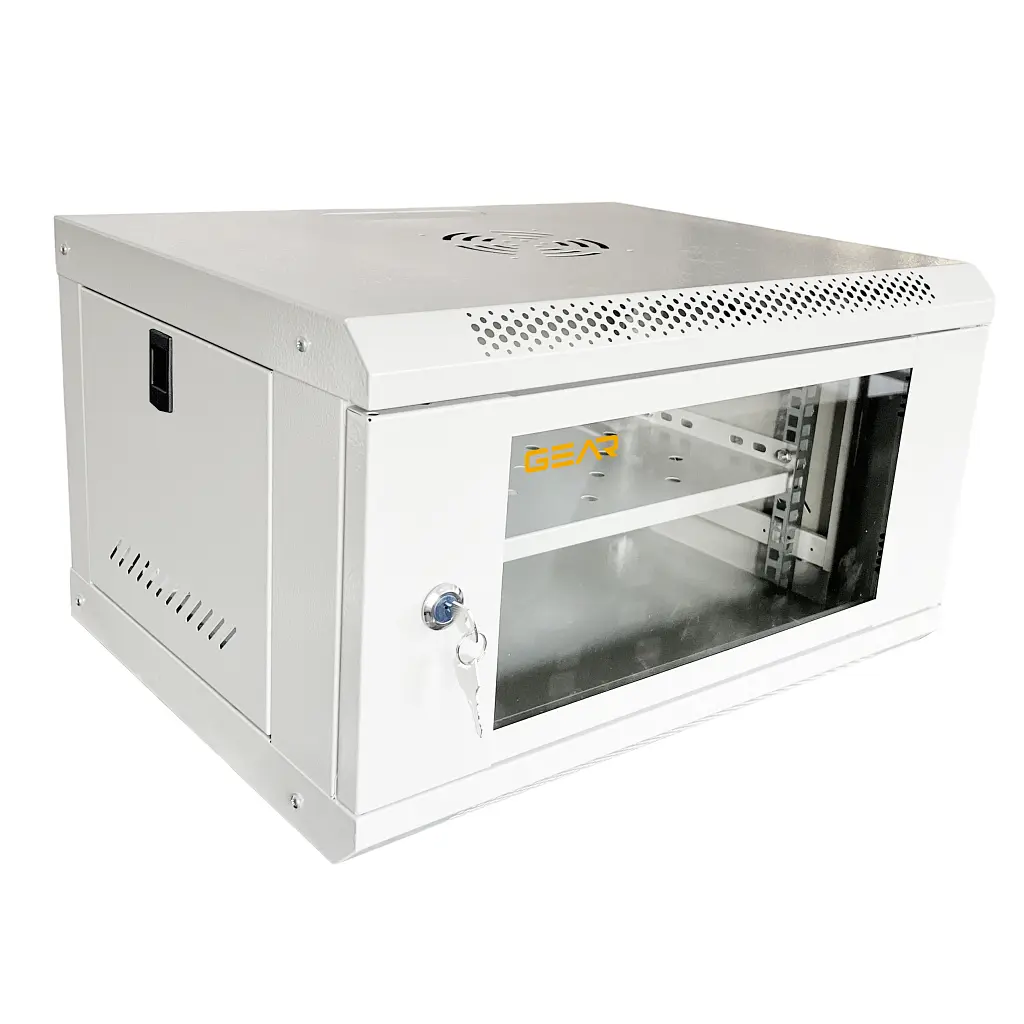 Шафа настінна GEAR 6U 19" 600x600x300 мм, + полиця 19", сіра (GWMSN-6U-600-600G) - фото 2