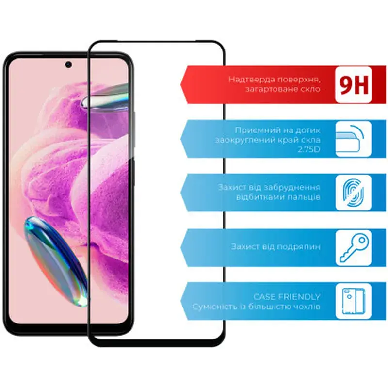 Скло захисне ACCLAB Full Glue Xiaomi Redmi Note 12S (1283126564987) - фото 3