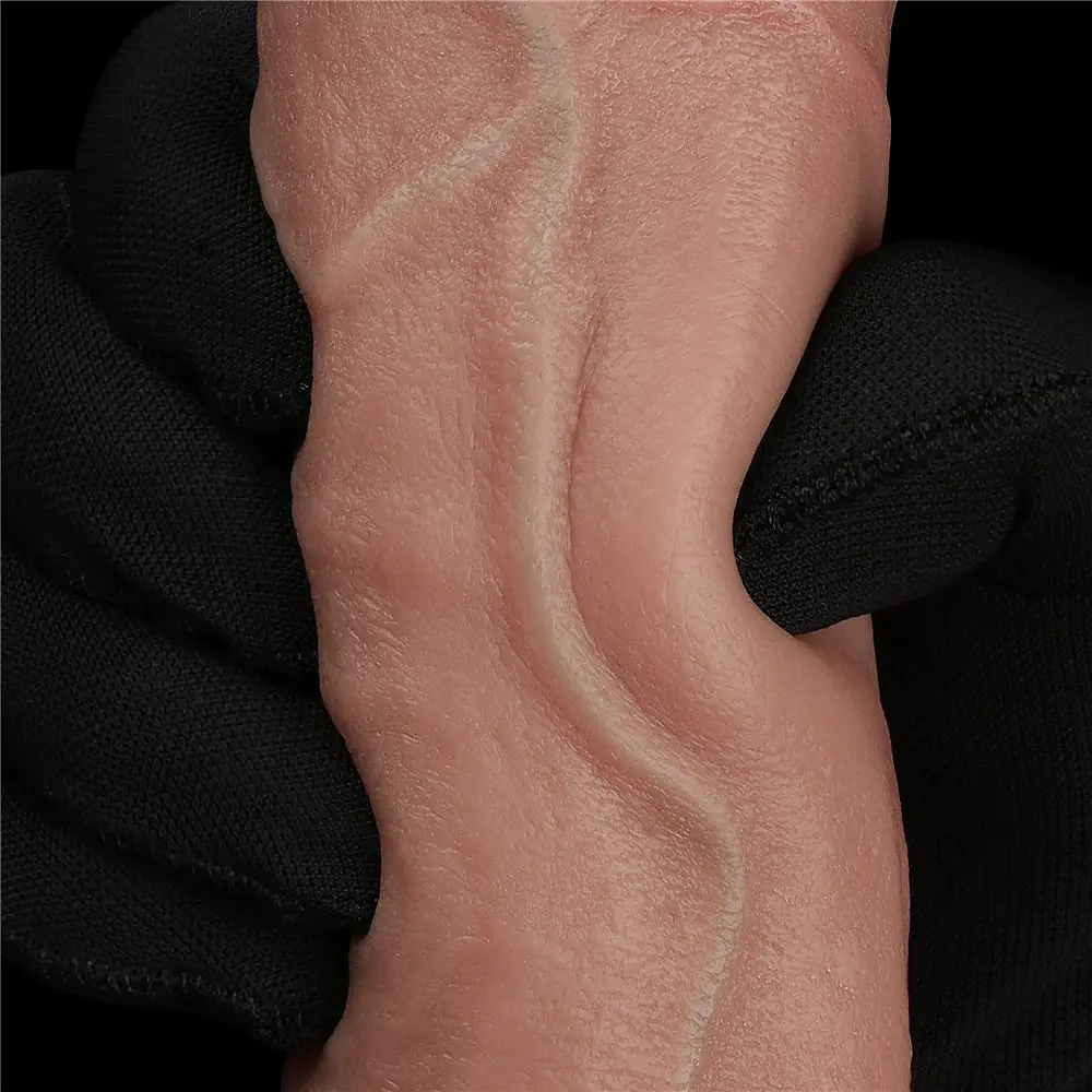 Фалоімітатор Dual Layered Silicone Nature Cock 9'' 23.5 см коричневий - фото 12