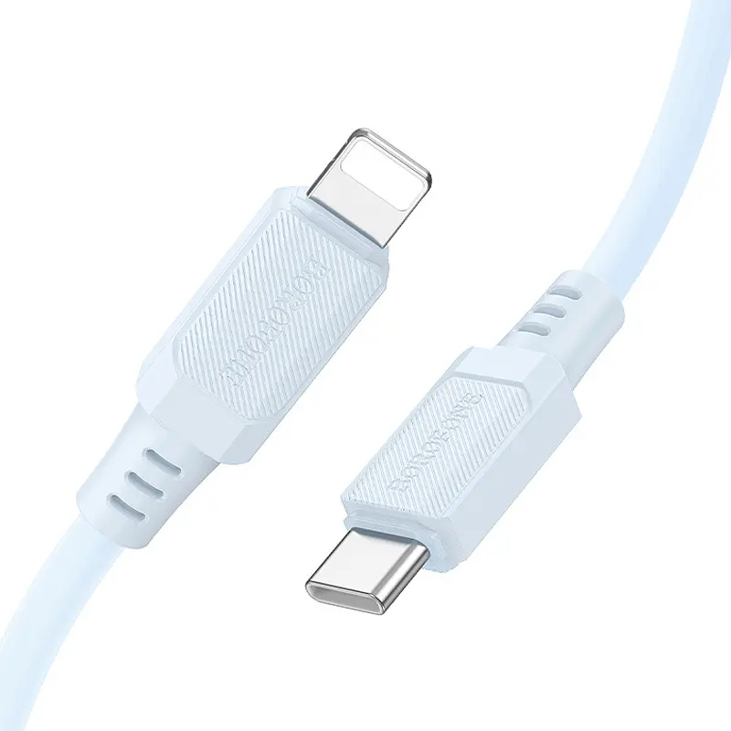 Дата кабель Borofone BX115 Lotto Type-C to Lightning 27W (1m) Blue - фото 4