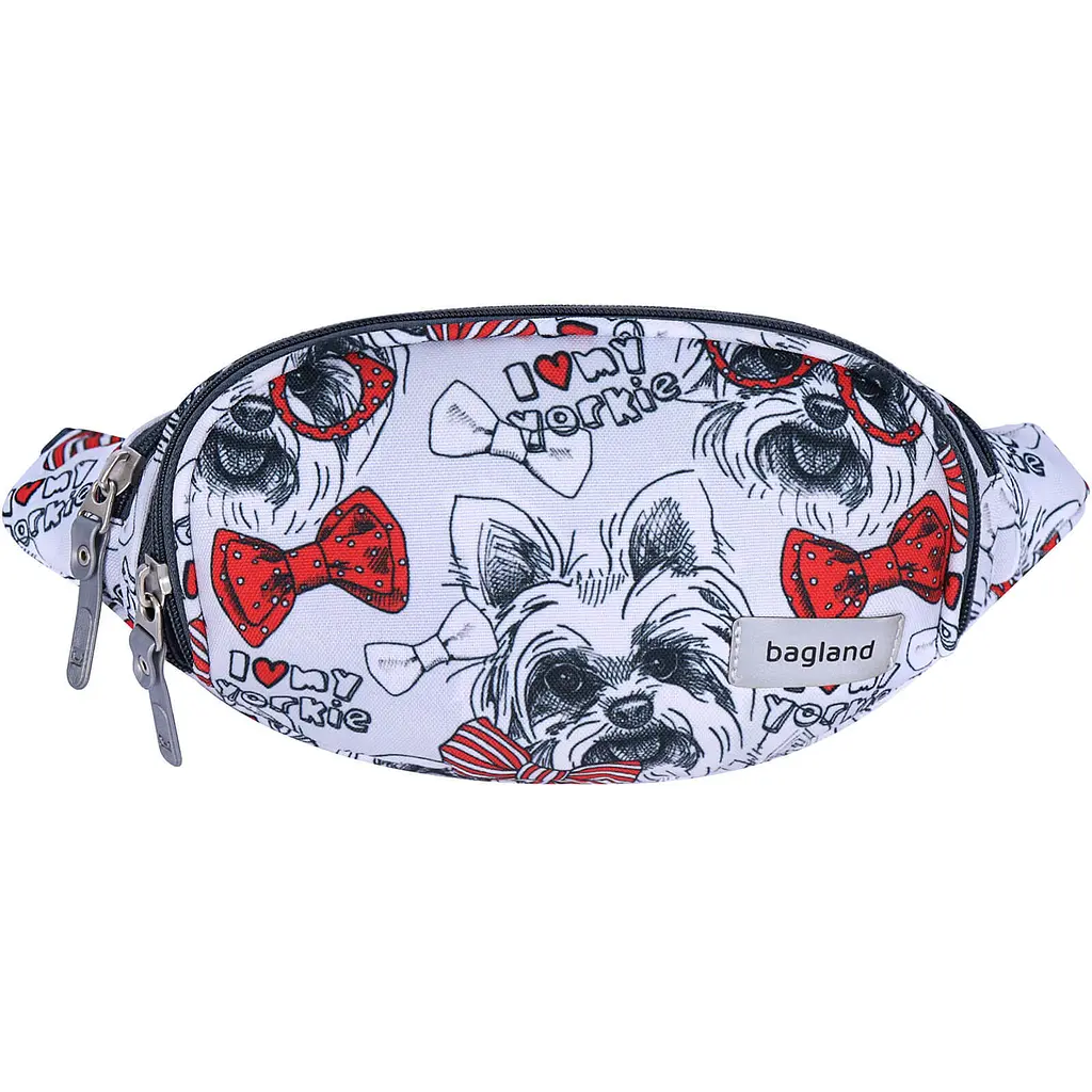 Сумка-бананка Bagland Bella 2 л сублімація 179 антрацитова з принтом (00202664) - фото 2