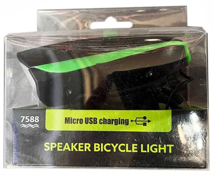 Вело фара та велосипедний сигнал на виносній кнопці Bike Light 7588 акумуляторний велоліхтар micro-USB - фото 7