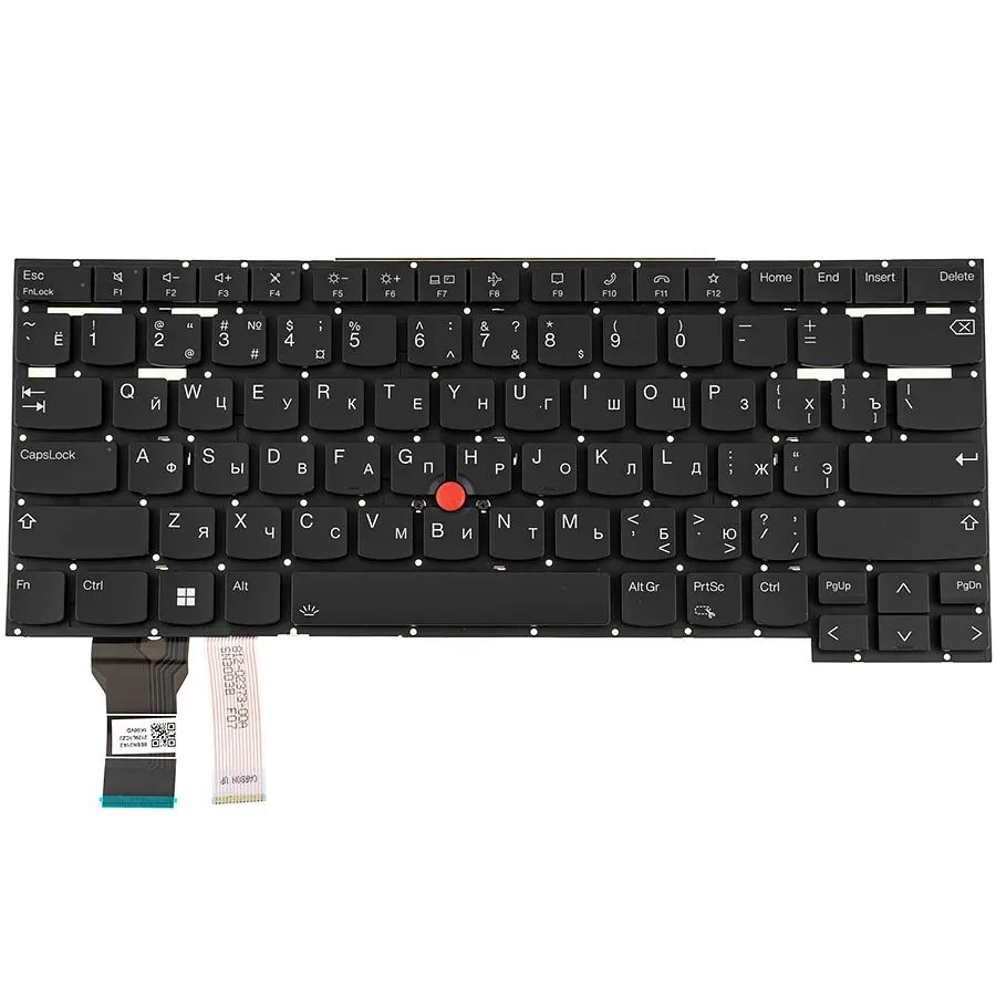 Клавіатура для ноутбука LENOVO (ThinkPad: T14s Gen 2) rus, black, без фрейму, підсвічування клавіш (ОРИГІНАЛ) - фото 2