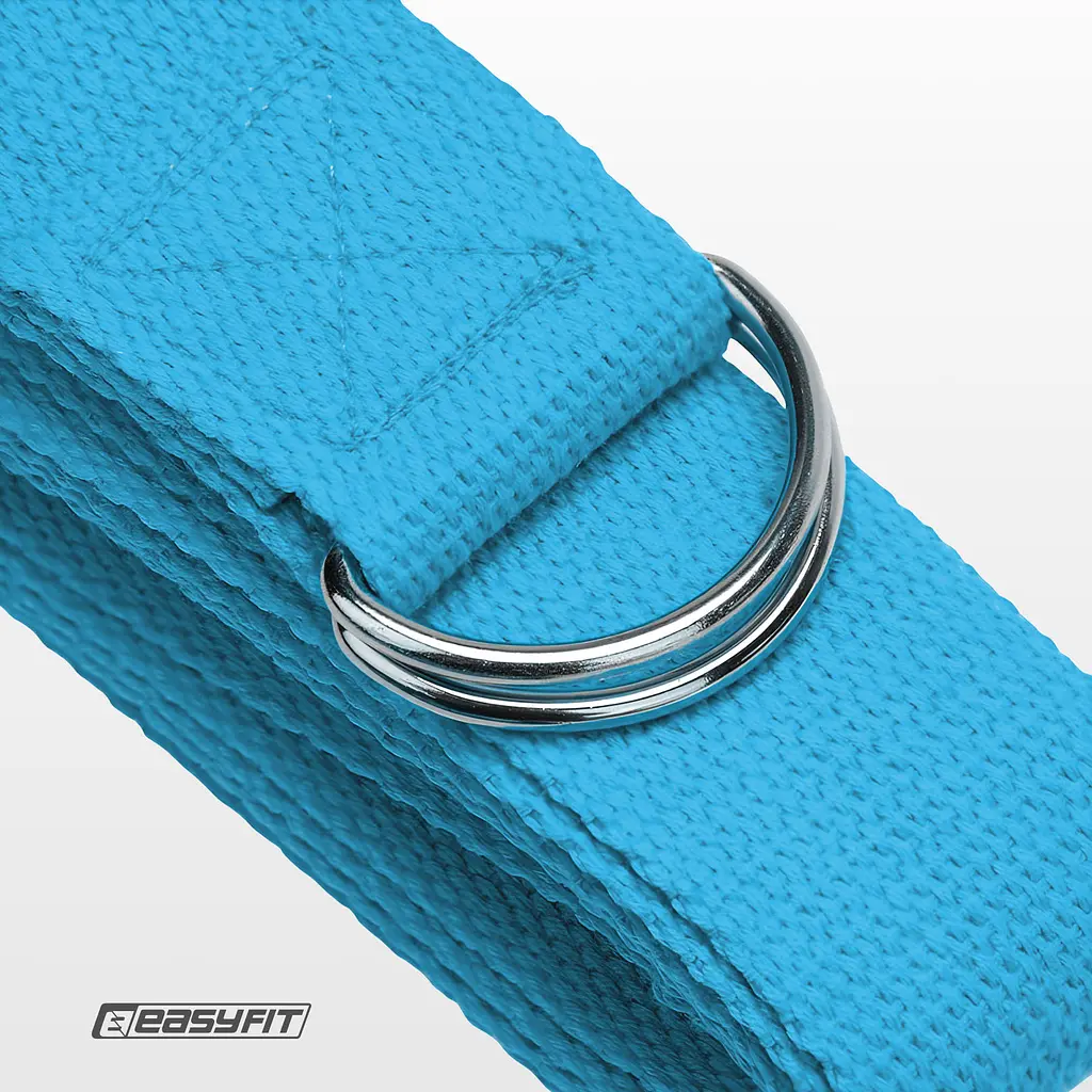 Ремінь для йоги EasyFit світло-блакитний - фото 4