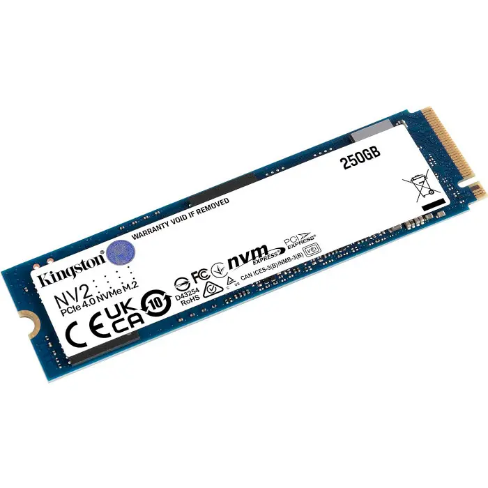 Накопичувач SSD Kingston m.2 NVMe 250GB NV2 PCIe 3.0 256 240 (SNV2S/250G) - фото 2