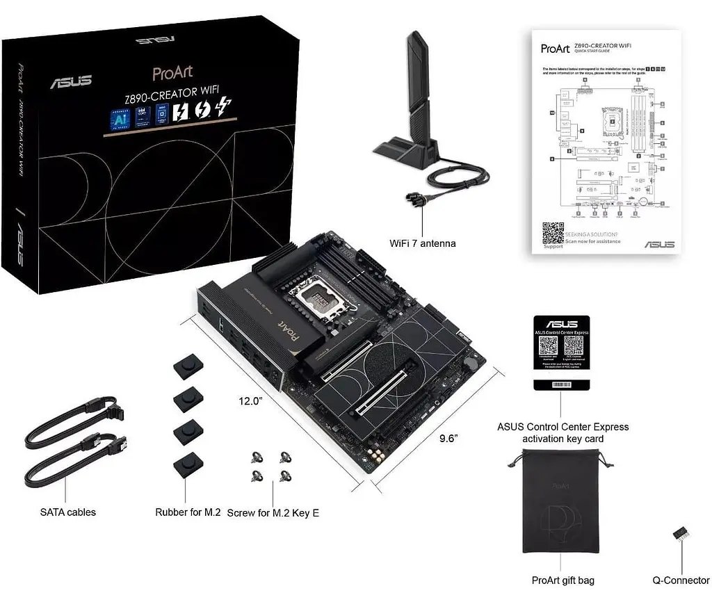 Материнська плата ASUS PROART Z890-CREATOR WIFI (PROART Z890-CREATOR WIFI) (Socket 1851, Intel Z890, ATX) Б/в - фото 8