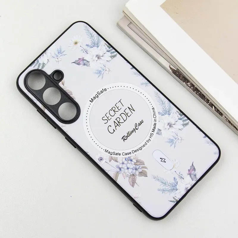 TPU+PC чохол Secret Garden with MagFit для Samsung Galaxy S23 FE White - фото 3