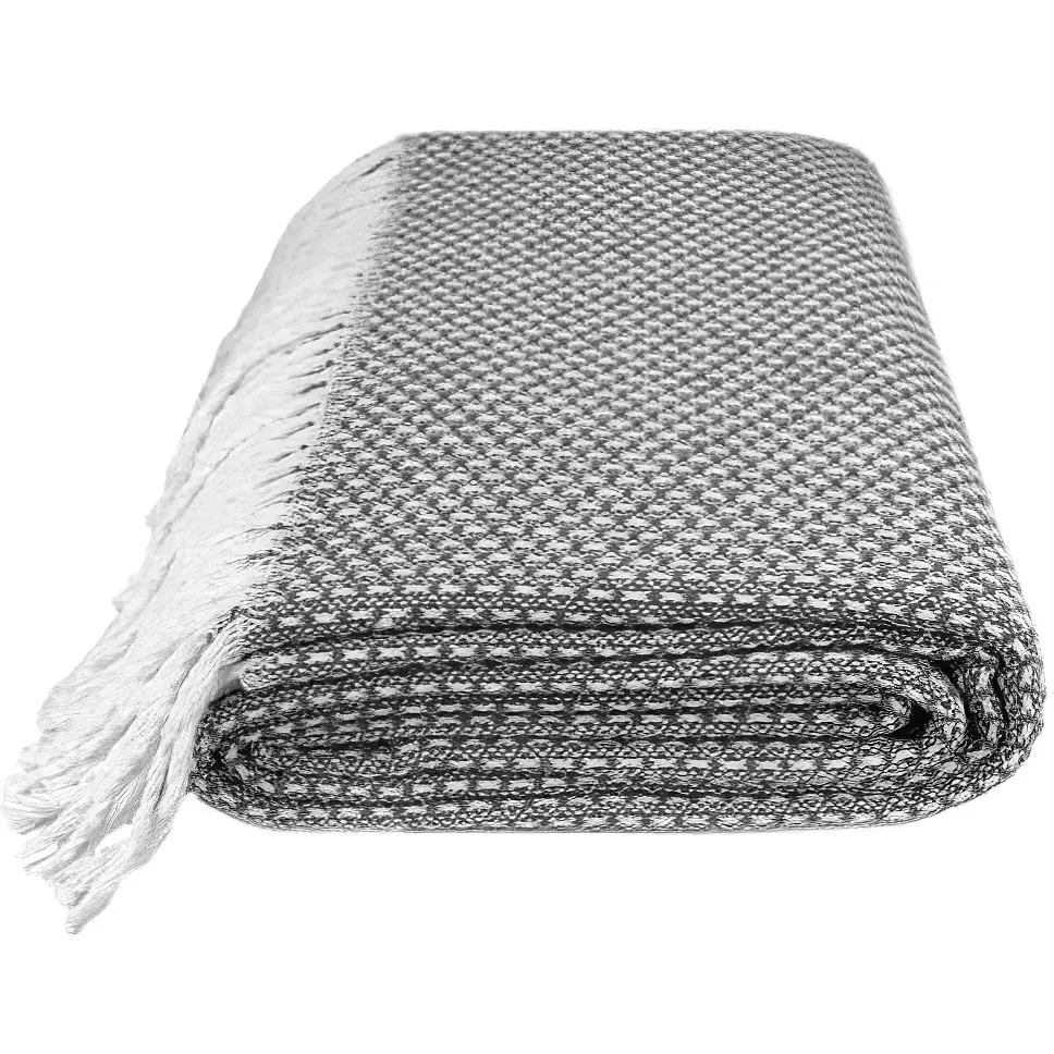 Плед Love You бавовняний букле 140х200 см сірий  (4695) - фото 2