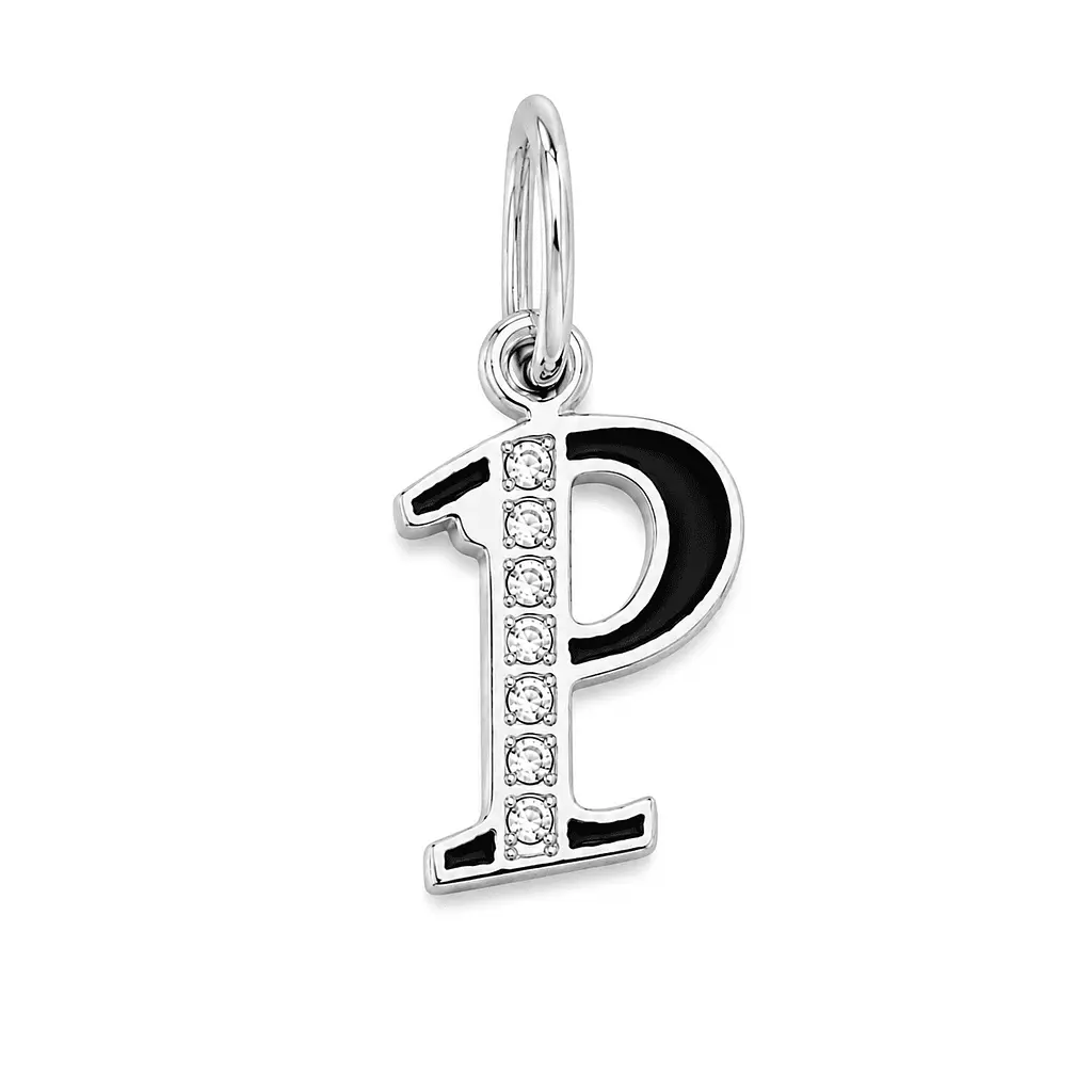 Срібний кулон-літера Р (7057р)