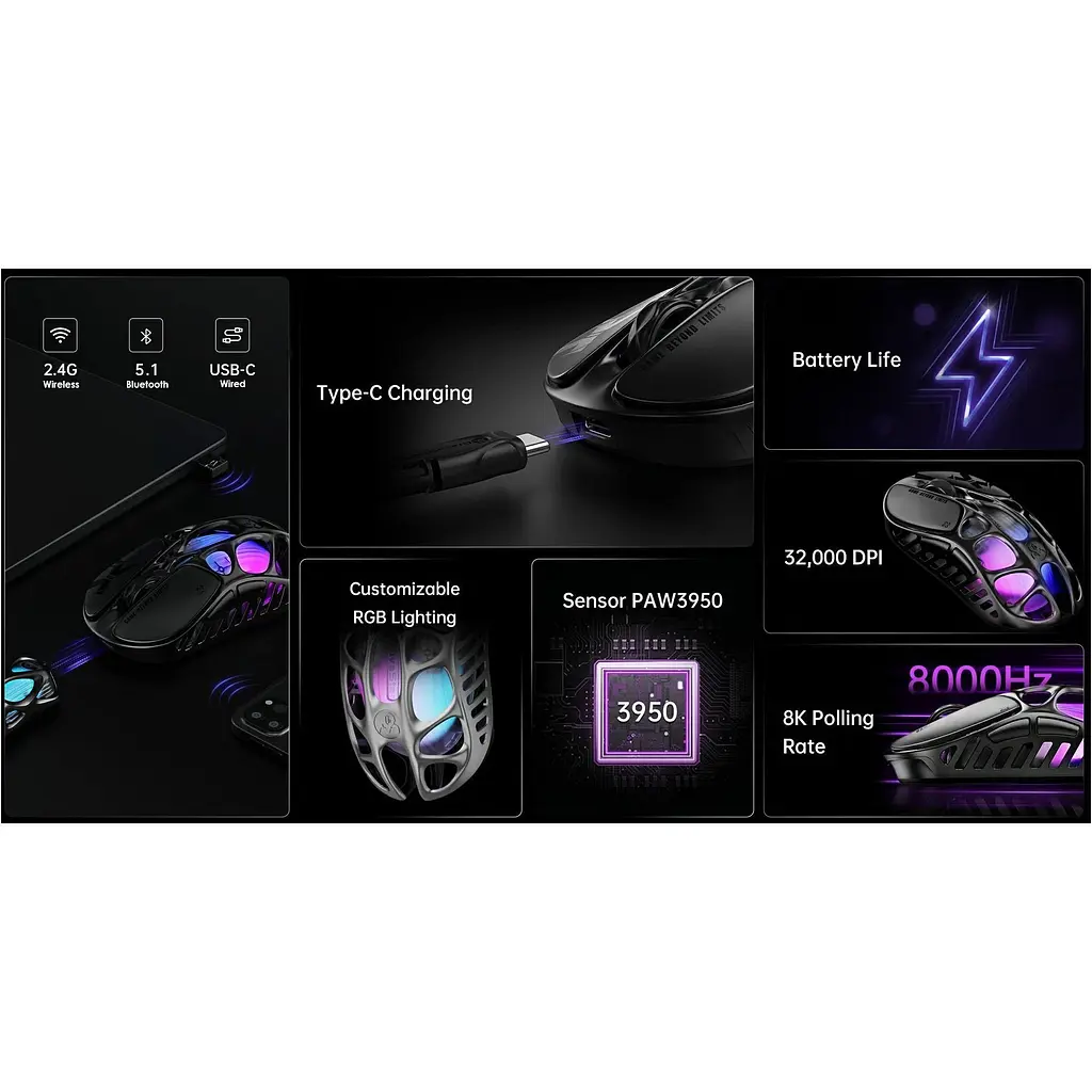 Мышь GravaStar Mercury X Pro Galaxy Black [GSXPRO_BLK] [137943] - фото 8