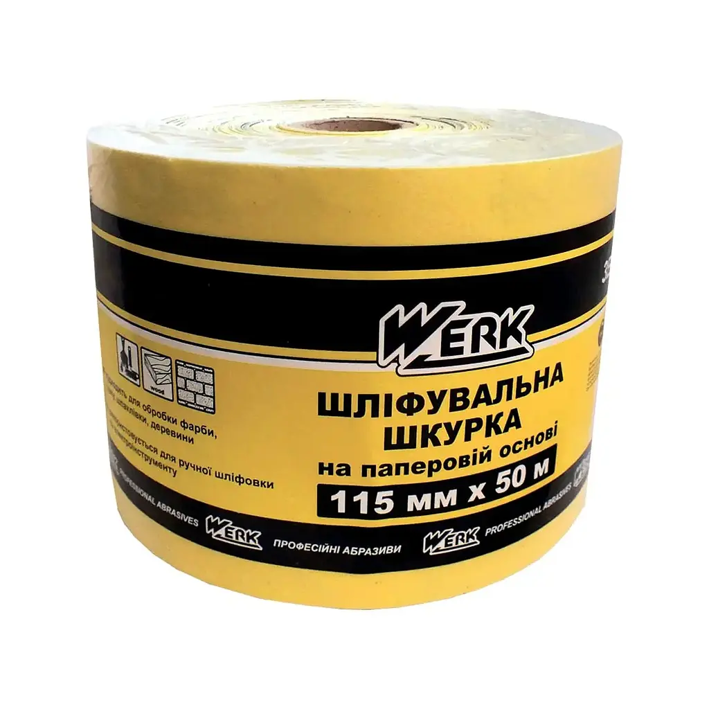 Шлiфшкурка на паперовій основі Werk K60, 115 мм х 50 м (58018)