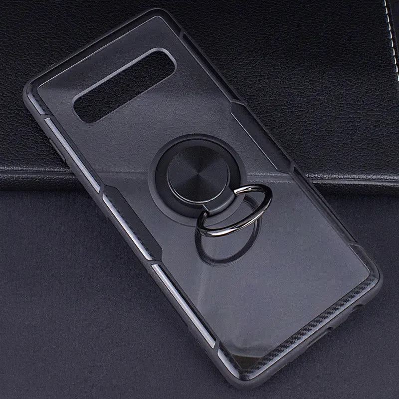 Чехол бампер Primolux Ring Magnetic Stand для смартфона Samsung Galaxy S10 (SMG973) Black - фото 9