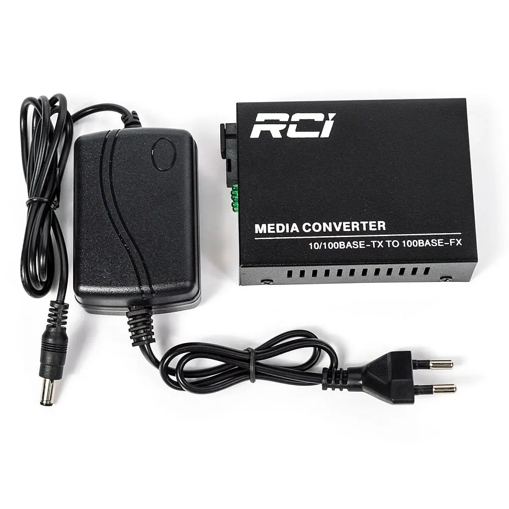 Медиаконвертер RCI 100M, 20km, SC, RJ45, Tx 1550nm, стандартный размер металлический корпус (RCI902W-FE-20-R) - фото 4