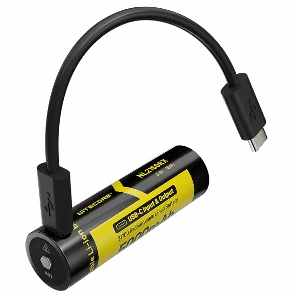 Акумулятор Nitecore 21700 + Power Bank NL2150RX 5000mAh 8А 3.6V Чорно-жовтий (2464849663) - фото 3