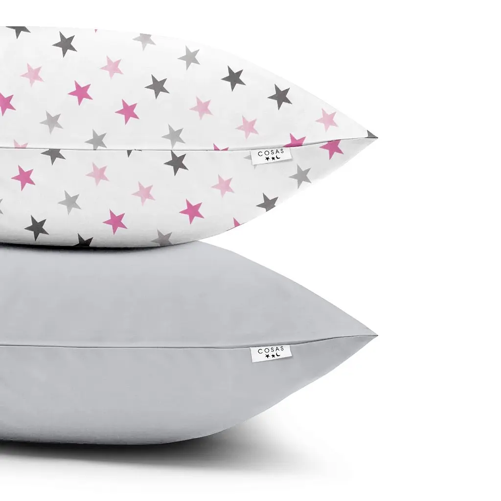 Набір наволочок Cosas R&G stars 40х60 см сірий (SetPillow_StarGreyRose_Grey_40х60) - фото 3
