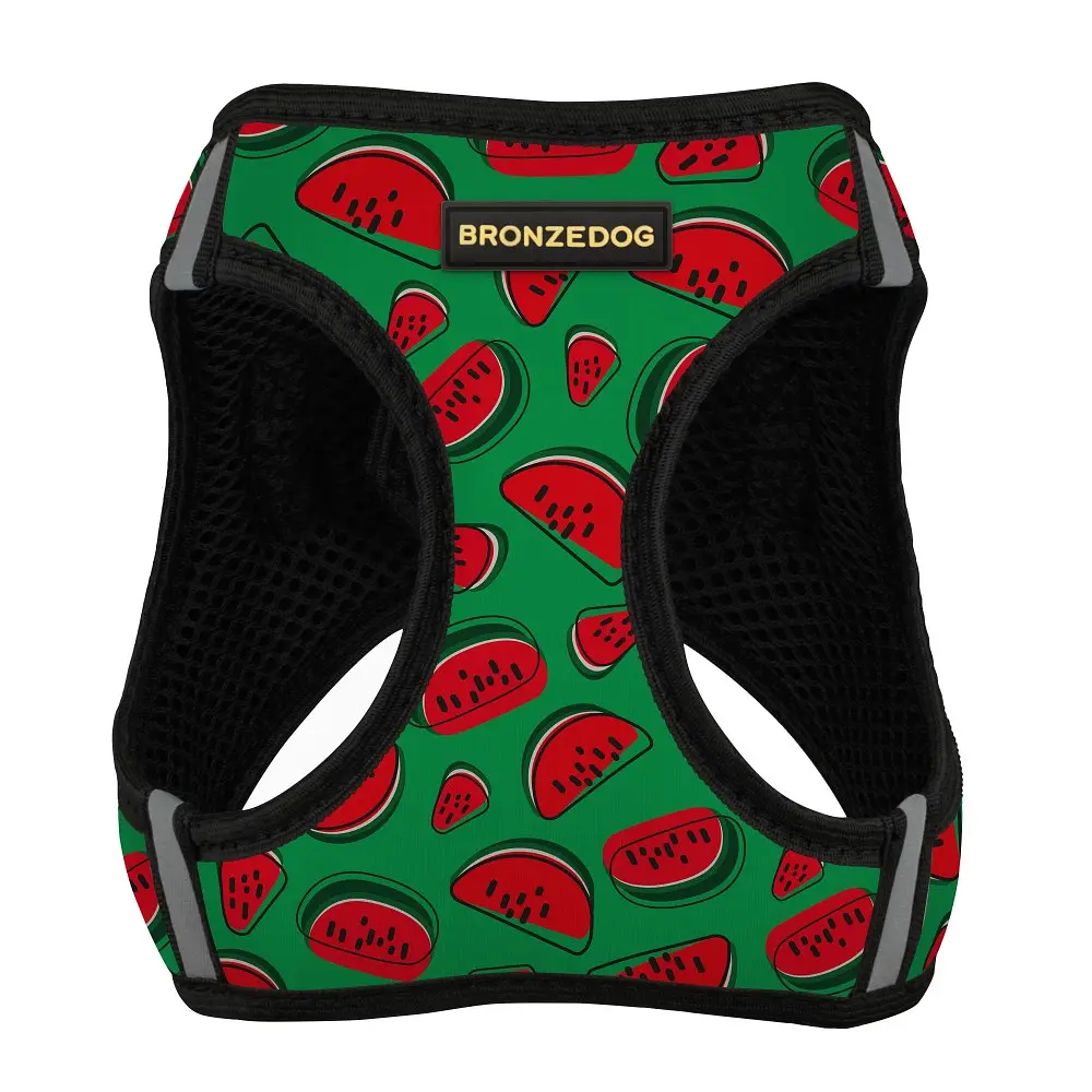 Шлея для собак Bronzedog Sport Vest Кавун L 26х20х3 см зелена - фото 2