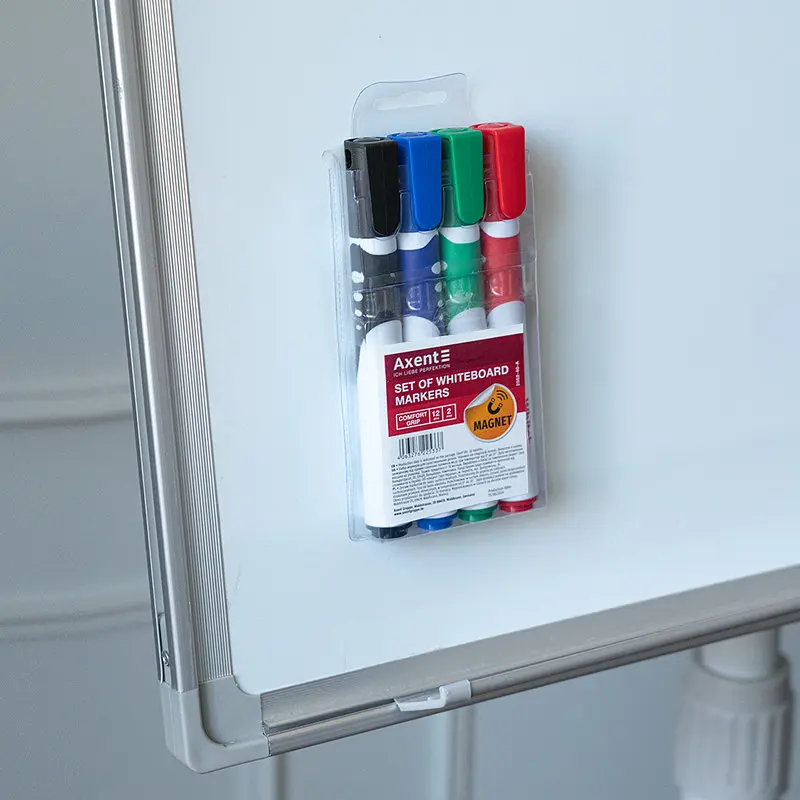 Набір маркерів для дошок, 4 кольори Whiteboard Comfort Grip 2552-40-A Axent - фото 4